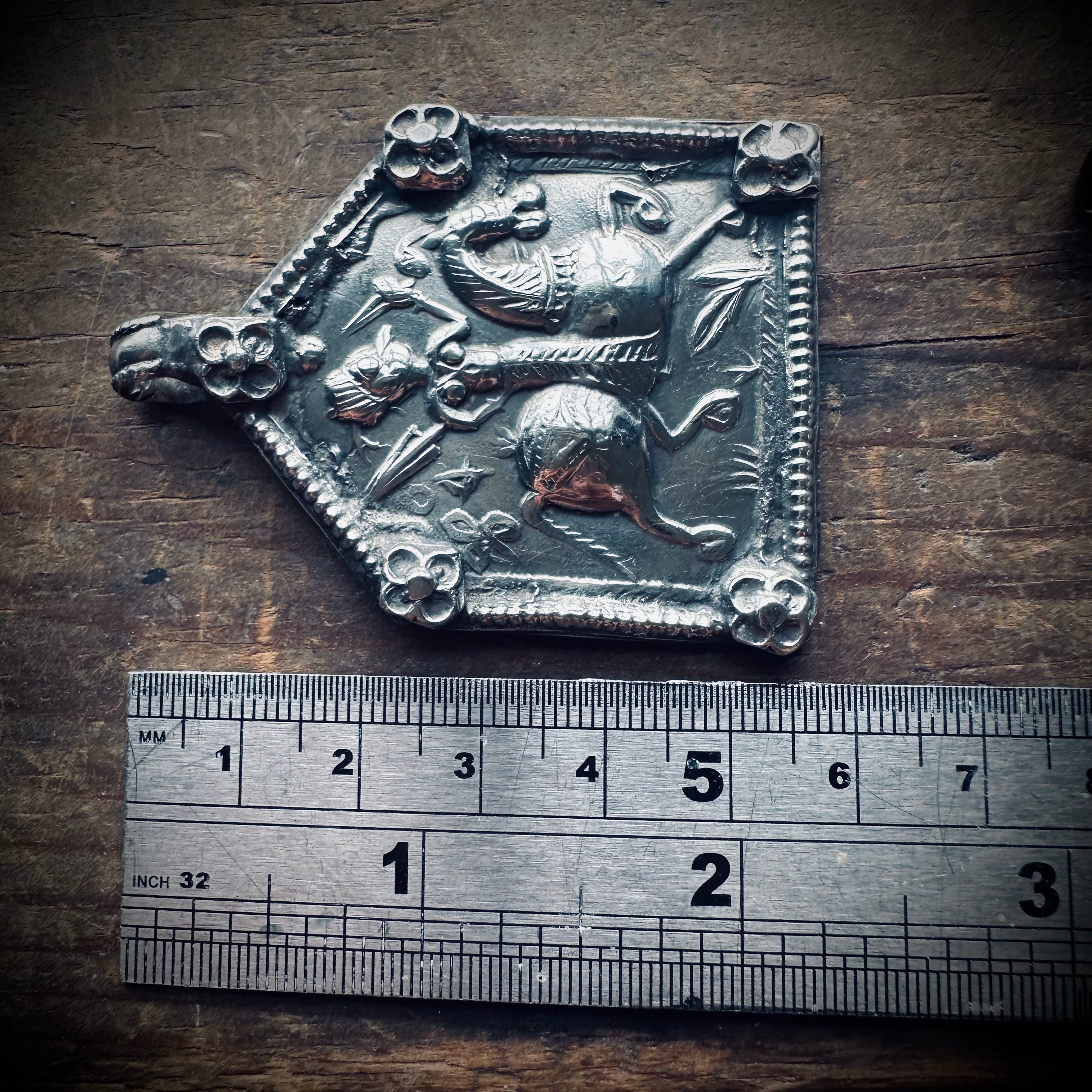 Vintage silver Goddess talisman pendant (extra large)