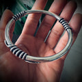 8” vintage snake bangle in sterling silver