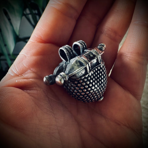 Antique silver Rajasthan talisman pendant