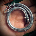 8.5” 55g sterling silver snake chain bracelet with heavy woven design